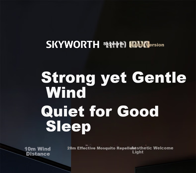 Skyworth Iceland Air Circulation Fan, 2025 High-Power Quiet Floor-Standing Dual-Use Electric Fan with Wide-Angle Oscillation Q523, White And Coffee Color 2
