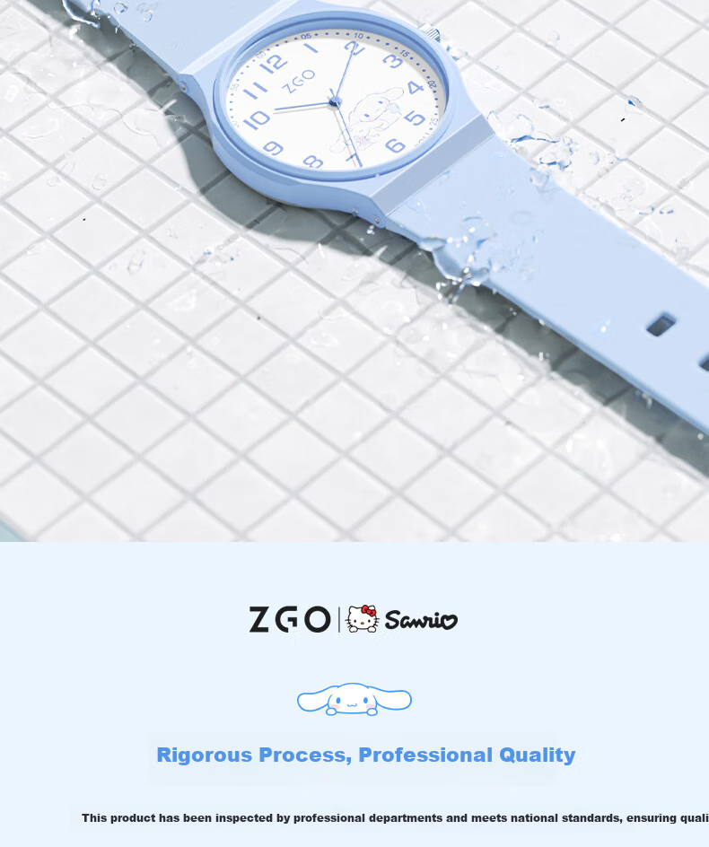 ZGO Kids Watch Time-Only Sanrio Waterproof Junior High School Girls Elementary School Students Watch Children's Day Gift 7