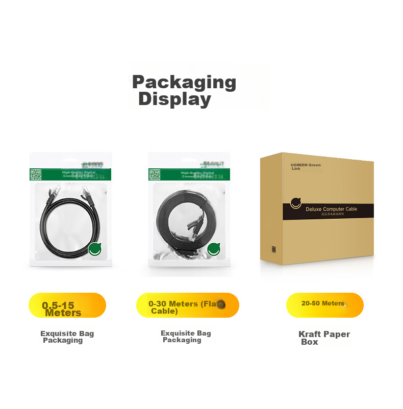 UGREEN Cat6 Ethernet Cable, Gigabit High-Speed Network Broadband Cable, Category 6 Home Computer Laptop Router Monitoring Cable, CAT6 Eight-Core Patch Cord, Black, 30 Meters, 20168 28