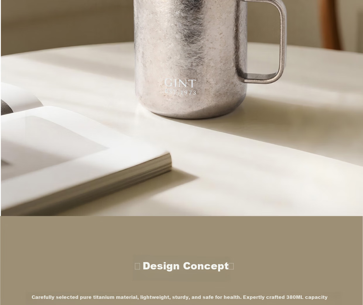 GiNT Pure Titanium Insulated Mug High-Value 2026 New Hand Brew Coffee Cup Office Water Cup with Lid 2