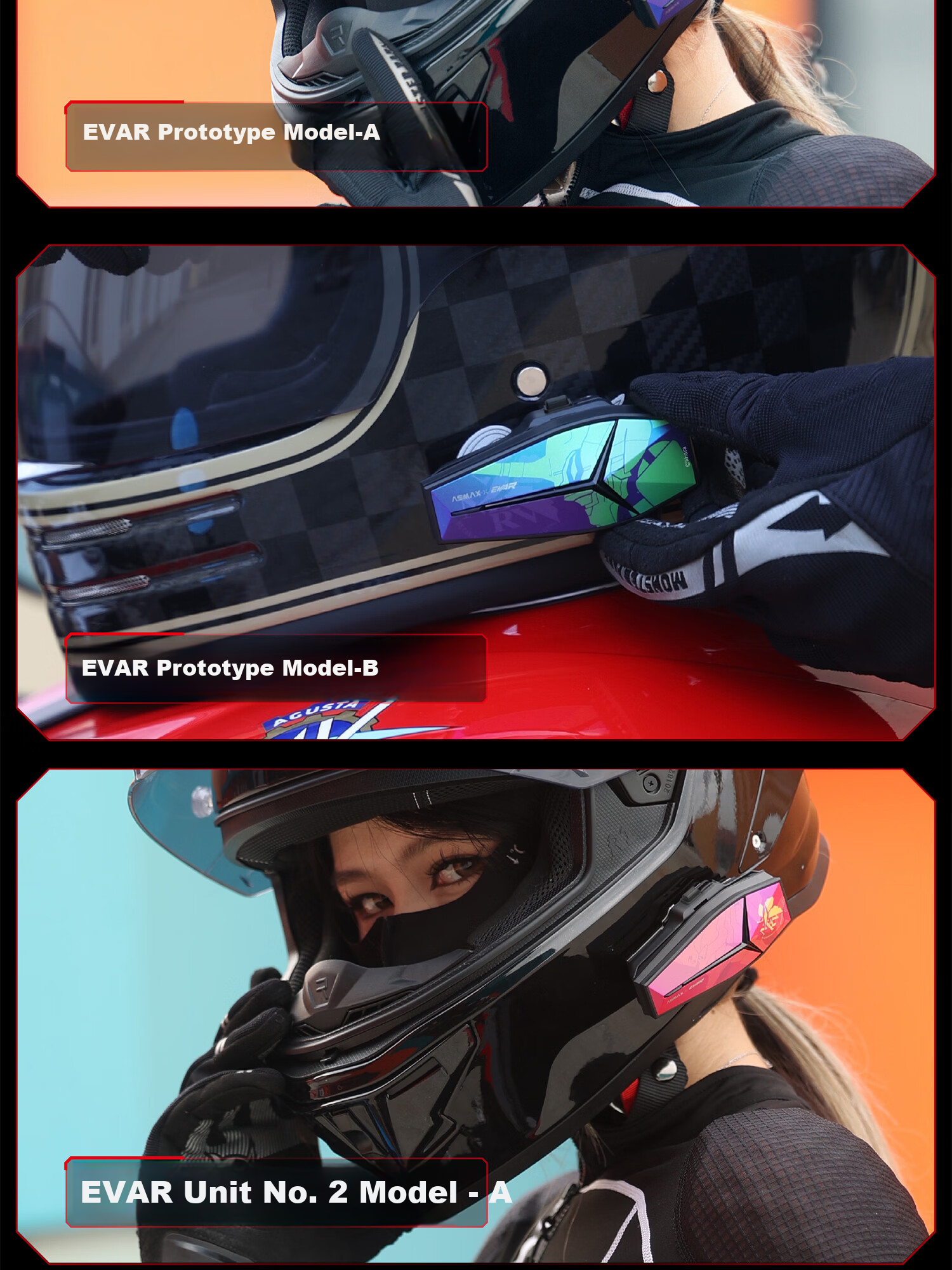 ASMAX & EVA Helmet Bluetooth Headset High-End Motorcycle Riding Professional Noise-Cancelling Evangelion Unit-02 Edition 4