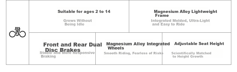 Forever Children's Bicycle 14-inch Magnesium Alloy Boys Girls Kids Bike with Training Wheels for Ages 3-6-10 Silver 2