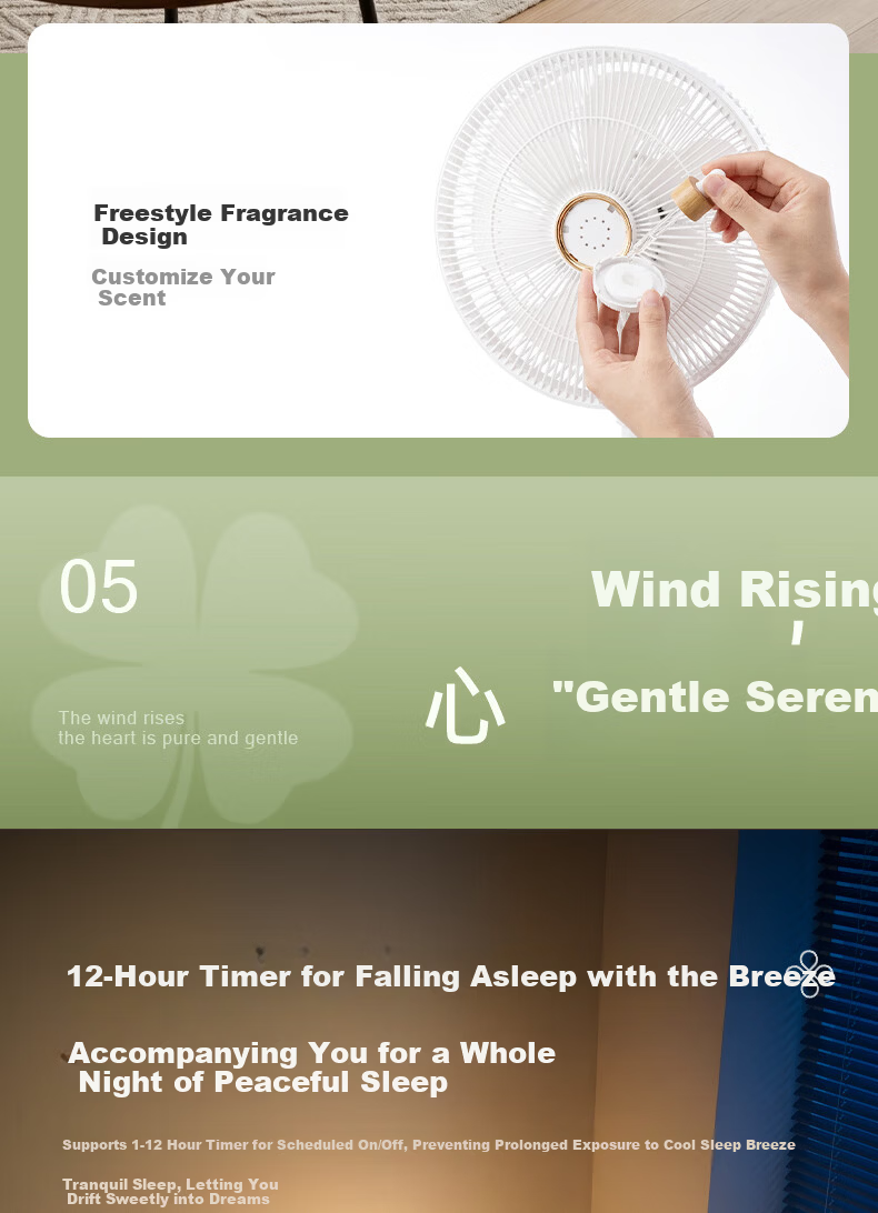 AUX DC Inverter Floor Fan Quiet Home Standing Fan Stepless Speed Adjustable Energy-Saving Air Circulation Fan Dual-Use Table and Floor Fan FS30-2501 15