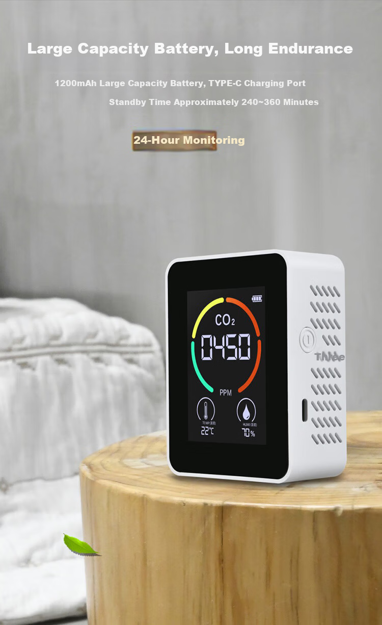 Zhuguo Formaldehyde Detector New Home Accurate Formaldehyde Concentration Tester Intelligent Analysis Anti-Interference Formaldehyde Detector 6