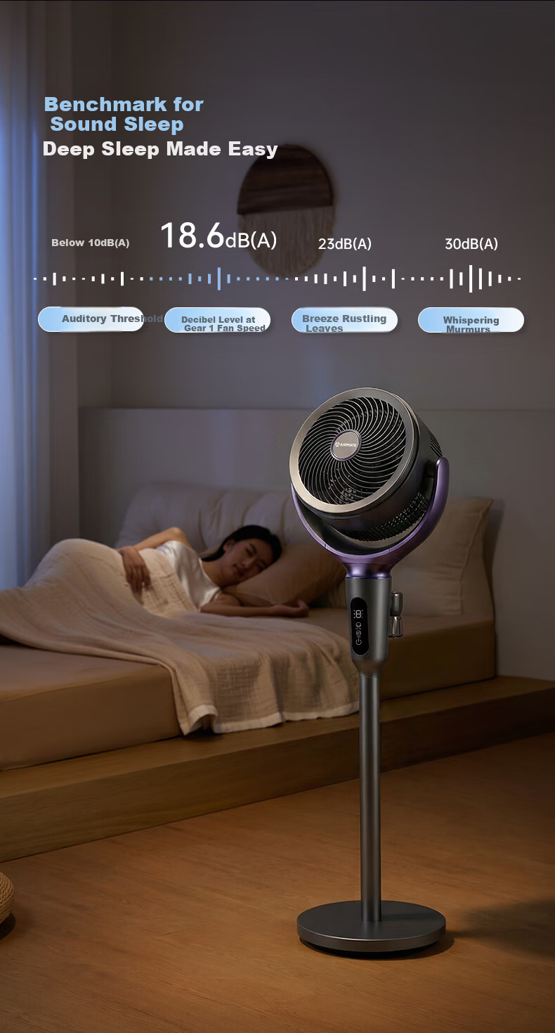 AIRMATE Air Circulation Fan Home Floor Fan DC Inverter High Wind Bedroom Quiet Mosquito Repellent Fan Remote Control Voice Oscillation Purification Ventilation Fan FA18-SQR270 6