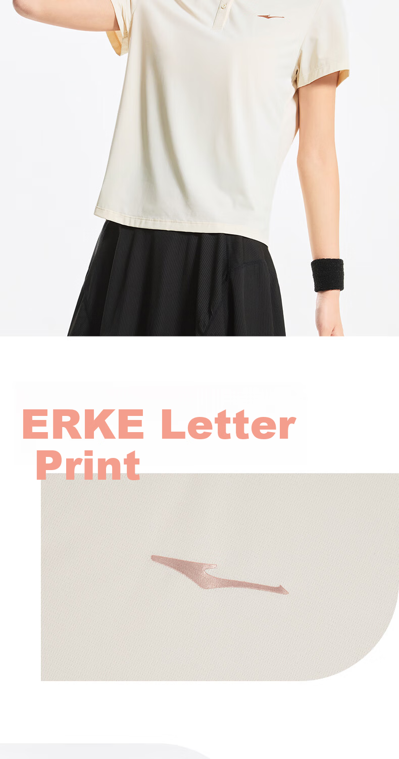 Erke Women's Micro Collar Short Sleeve T-Shirt Summer Sports Polo Shirt Moisture-Wicking Quick-Dry Ice Cool Casual Outdoor Base Layer Collared Tee 7