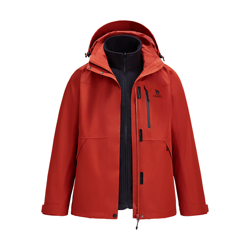 CAMEL Jiao Long 3.0 Waterproof and Stain-Resistant 3-in-1 Detachable Liner Two-Piece Women's Jacket