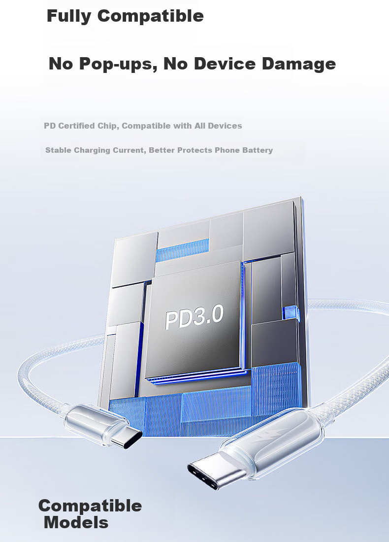 Aomake Type-C Fast Charging Data Cable for Apple 16/15, Car 6A Current CTOC Braided Fast Charge Compatible with Apple 17/iPad/Xiaomi Huawei Smartphones and Laptops 8