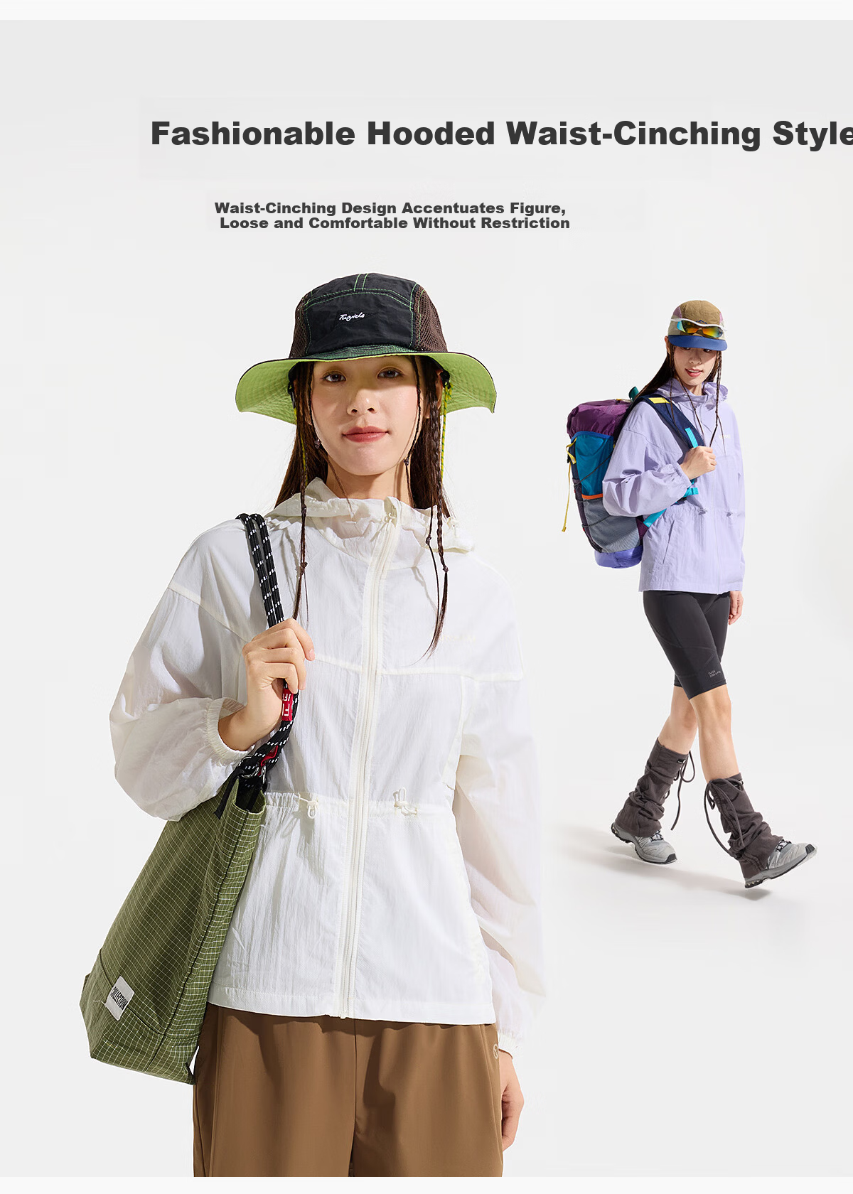OUTDOOR PRODUCTS Women's Original Yarn UV Protection Jacket 26 Spring Summer Camping UV50+ Lightweight Breathable Skin Jacket OFPF522401 Light Water Blue 7