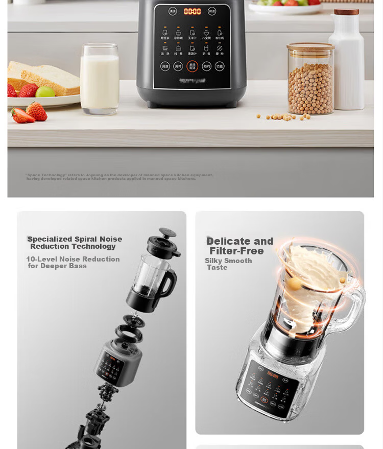 Joyoung Household Filter-Free Soy Milk Maker 1.75L Fully Automatic Blender Multi-Grain Multifunction Large Capacity Scheduled Quiet Juicer Food Processor L18-P363 1