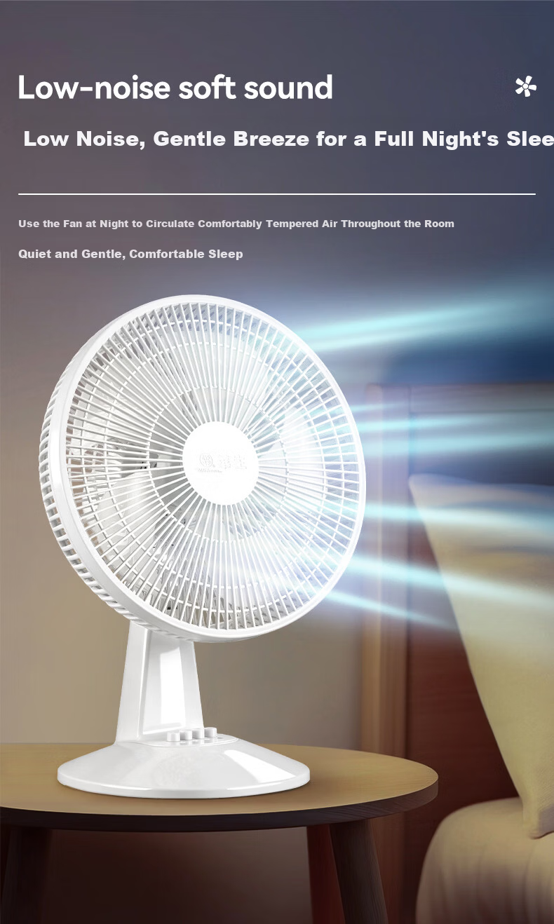 Wahson Electric Fan/Table Fan/Home Office High Airflow Low Noise Fan FT-A1208A 9