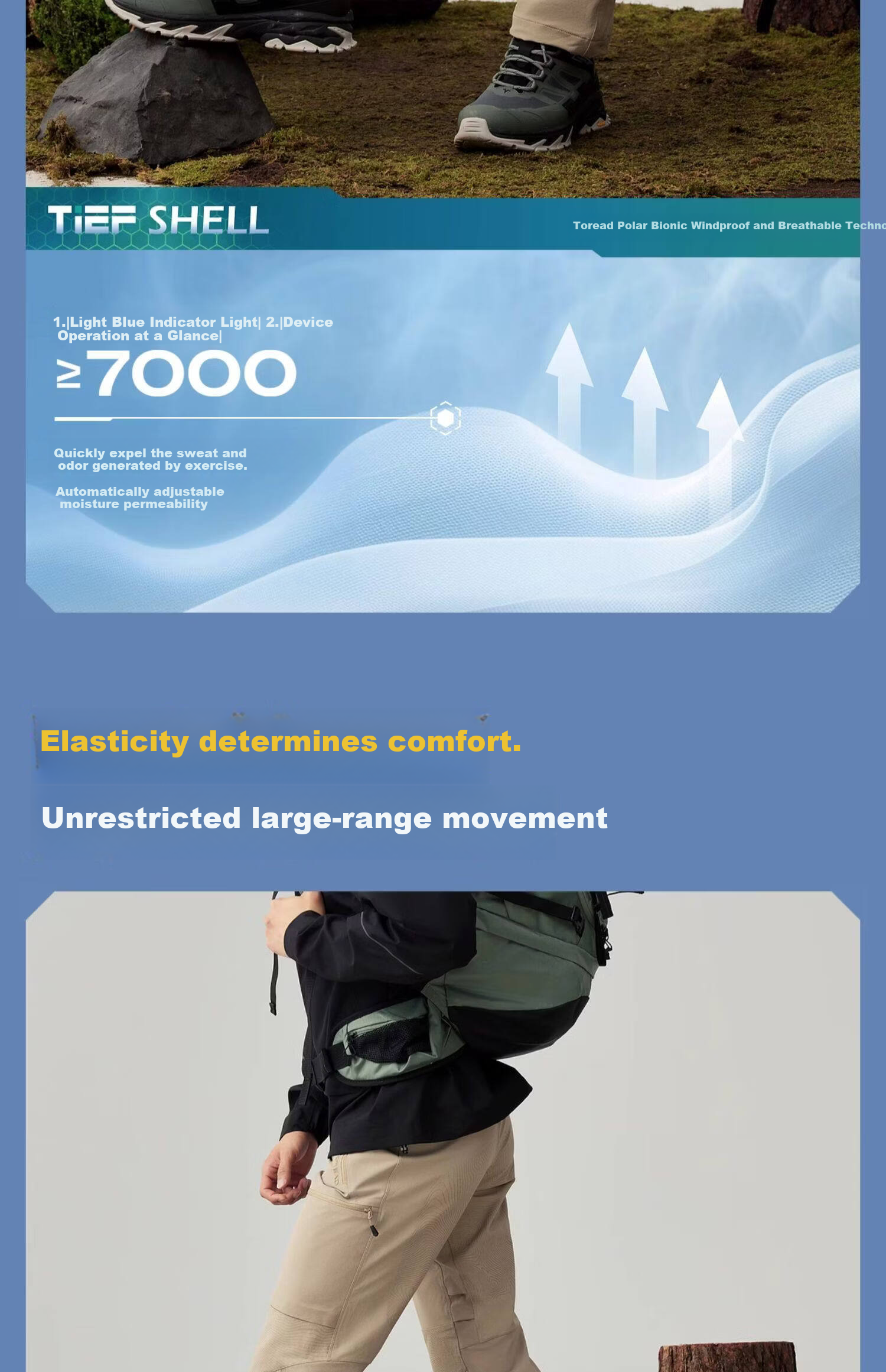 TOREAD CORDURA Men's Softshell Pants Spring Summer Outdoor Windproof Breathable Hiking Trousers TAMMAN81063 3