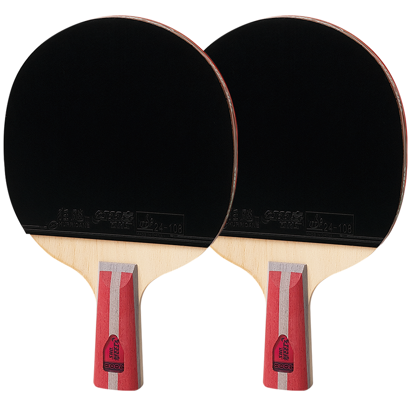 DHS Table Tennis Racket Double-Sided Inverted Rubber Advanced Training Wang Chuqin F4008 Penhold Paddle Pair