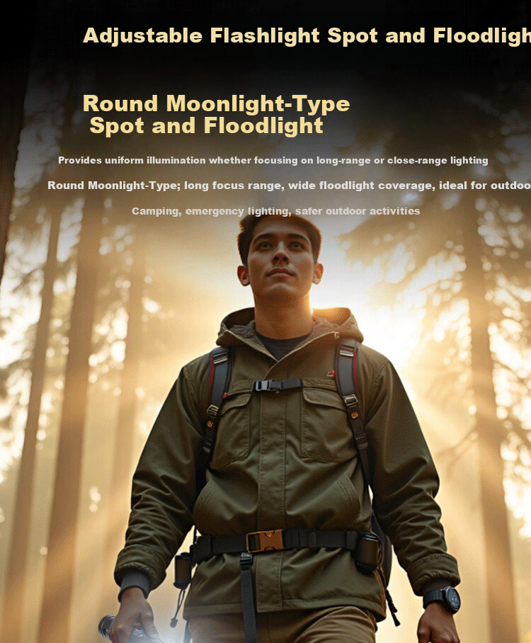 Cavalry Home Table Lamp Outdoor Camping Tent Light Aluminum Alloy Rechargeable Zoom White Laser Multifunctional Super Bright Flashlight 4