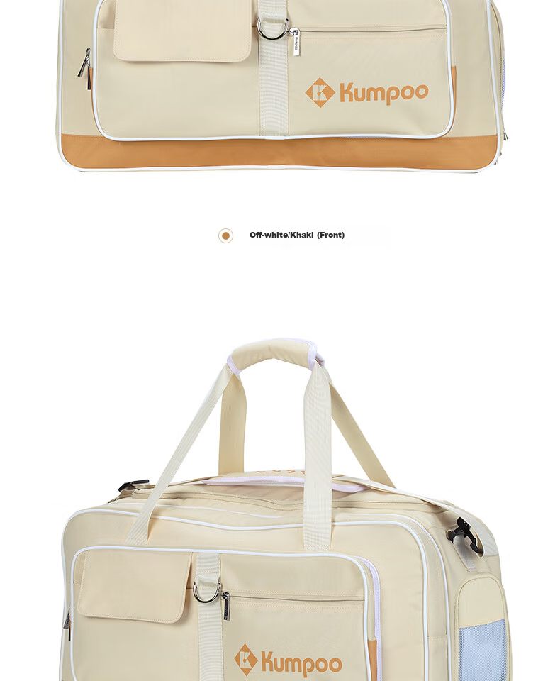 KUMPOO 26th Anniversary New Lightweight Badminton Bag Large Capacity Sports Tote Shoulder Bag KB-661 Black/White 12