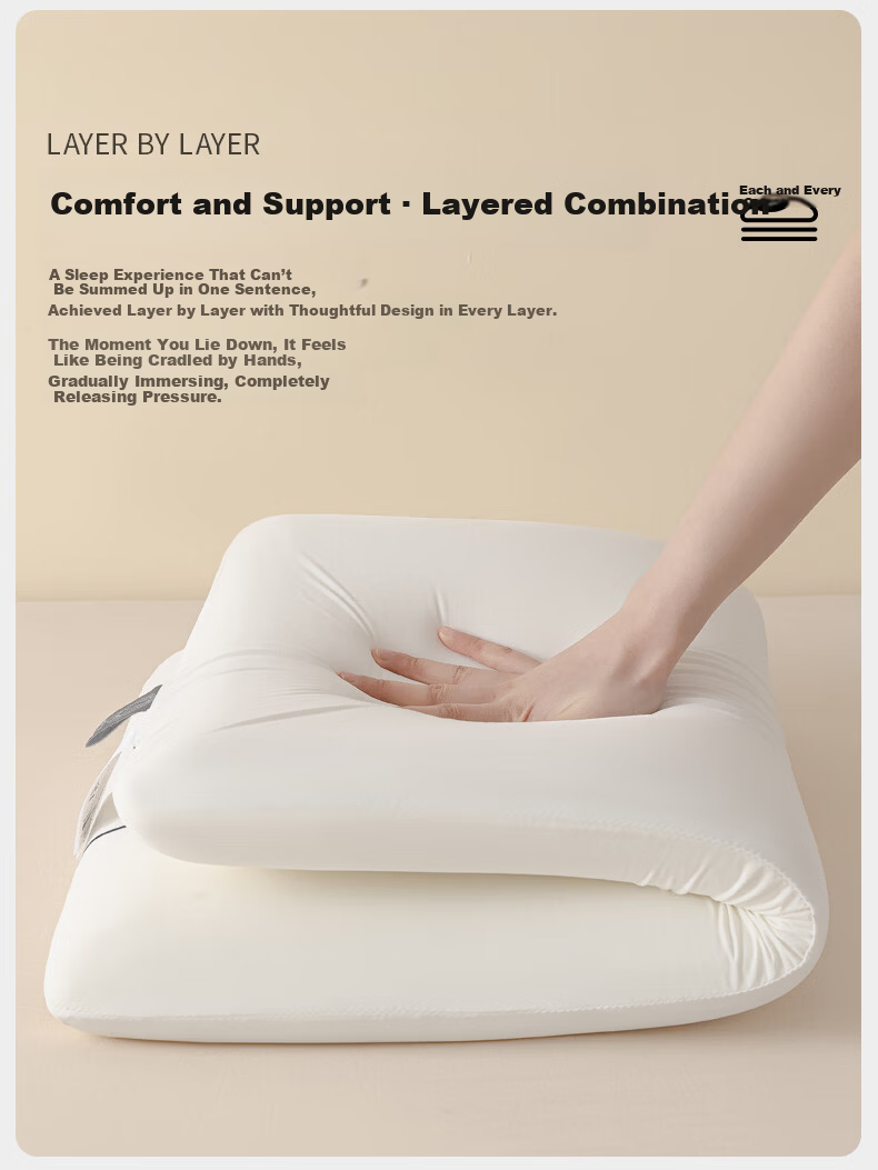 Miiow Slow Rebound Space Memory Foam Pillow Neck Support Sleep Aid Deep Sleep Pillow Core Adult 42*70cm 5