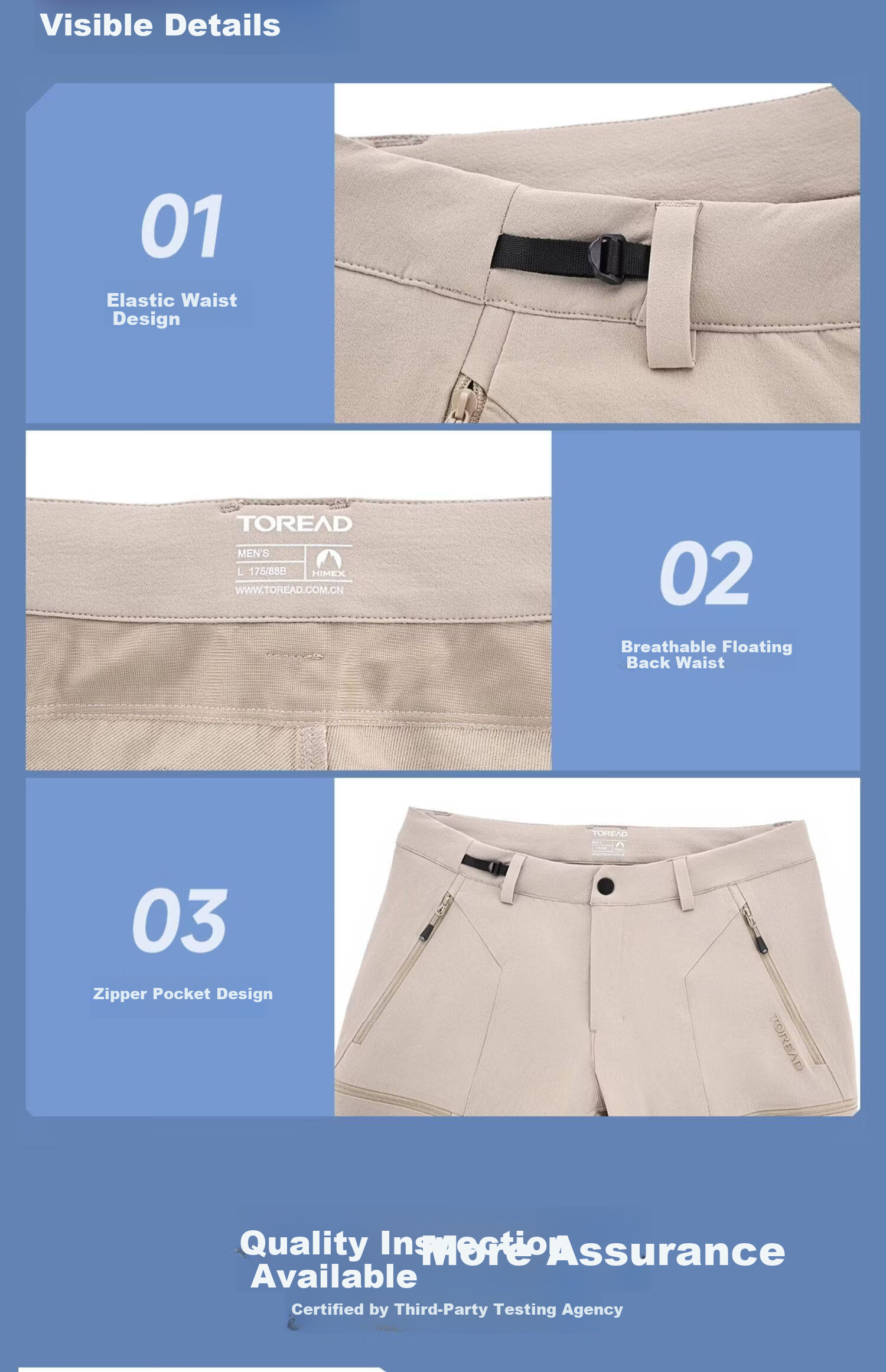 TOREAD CORDURA Men's Softshell Pants Spring Summer Outdoor Windproof Breathable Hiking Trousers TAMMAN81063 8