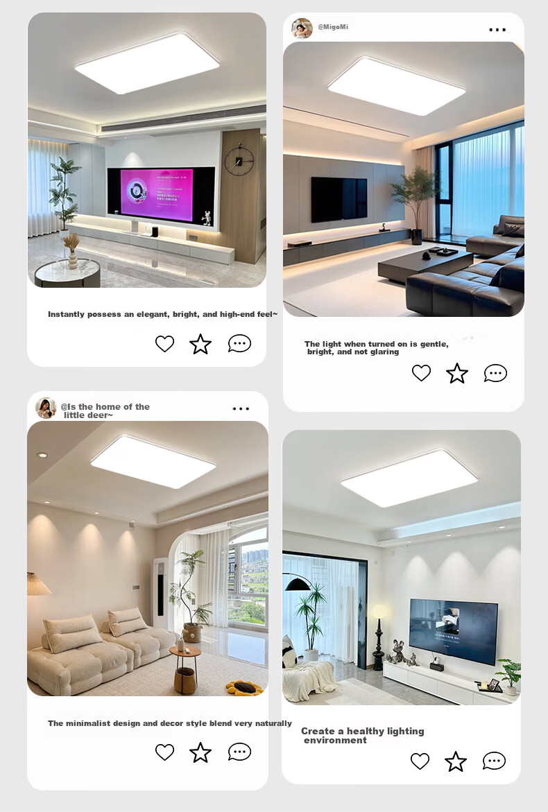Dell Modern Minimalist Ceiling Light Ultra-Bright LED Eye-Care Living Room Bedroom Dining Lamp Zhongshan Lighting 13