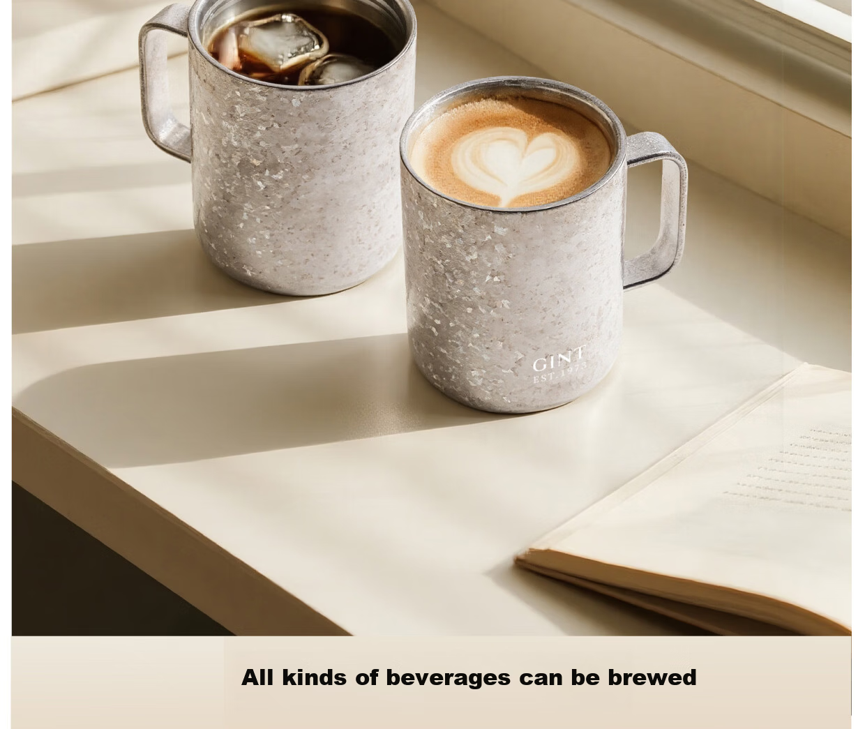 GiNT Pure Titanium Insulated Mug High-Value 2026 New Hand Brew Coffee Cup Office Water Cup with Lid 9