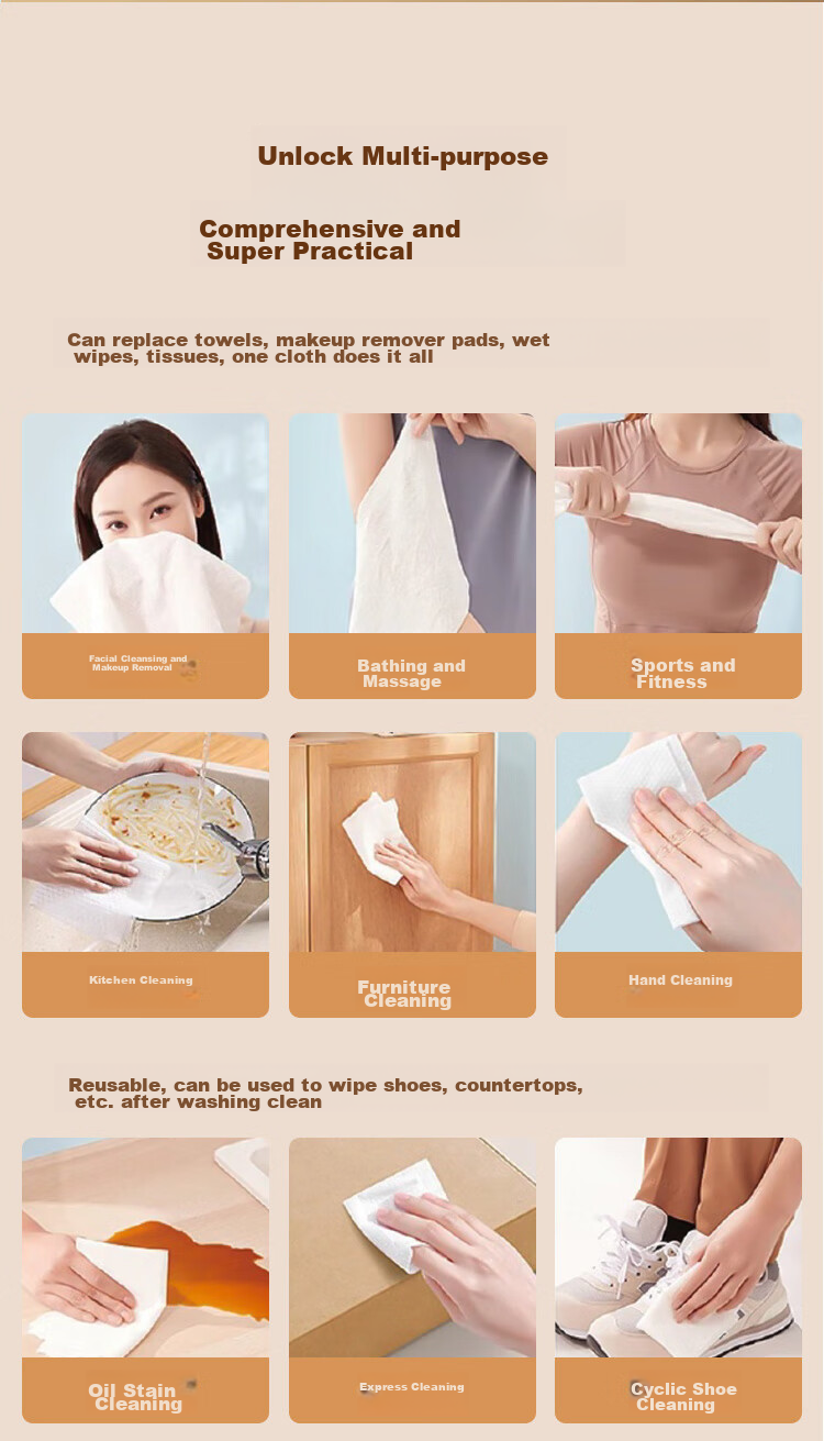 JD Original [Thickened And Enlarged to 30*60cm] Disposable Compressed Towels Face Wipes for Travel And Hotels, Portable, Pack of 12 12