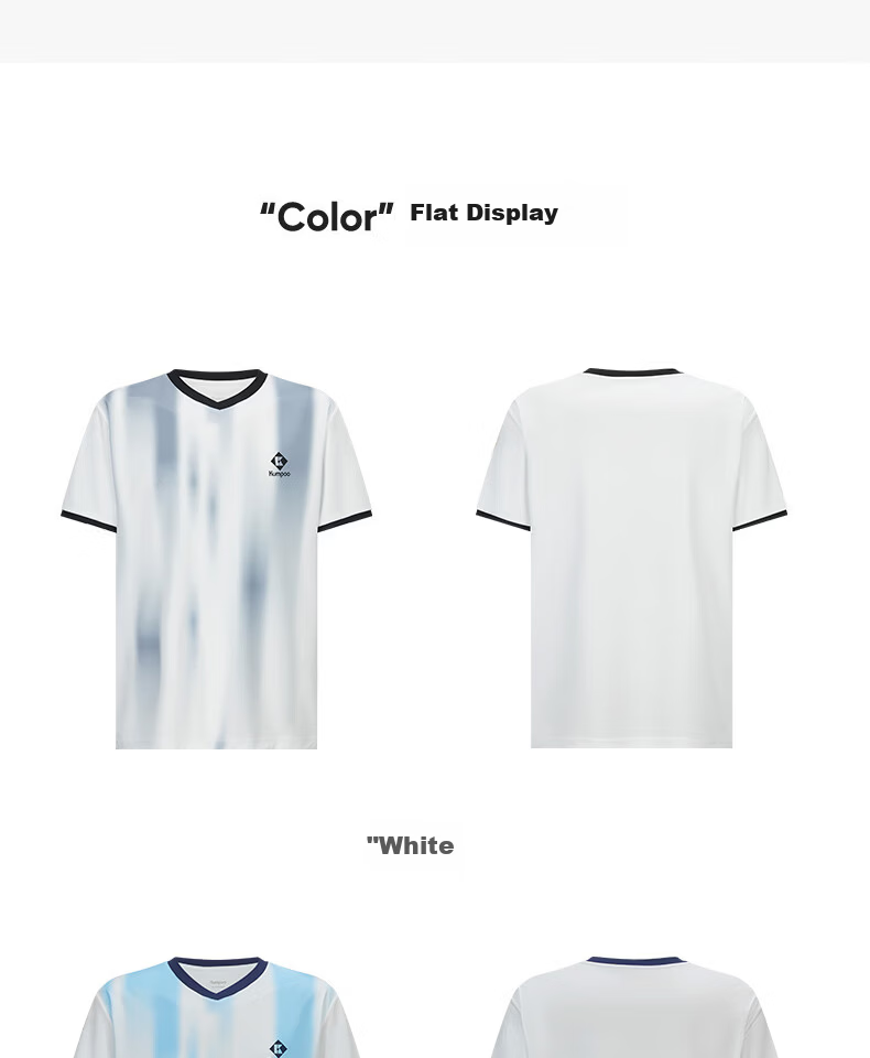 KUMPOO 26th Anniversary New Men's Badminton Shirt Short Sleeve Fashion Loose Breathable K261M-1154 Dark Blue M 12