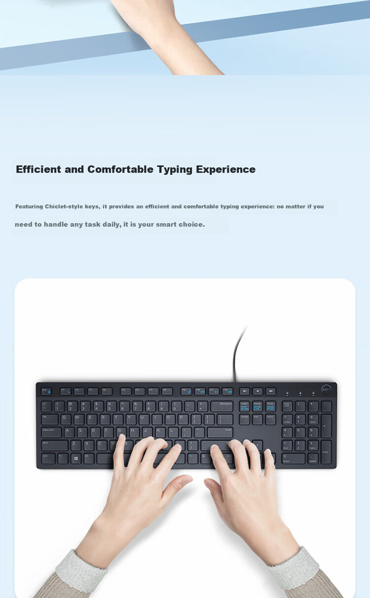 DELL KM3322W Wireless Keyboard and Mouse Combo Office Home Multimedia Set Black with 2.4G Receiver 4