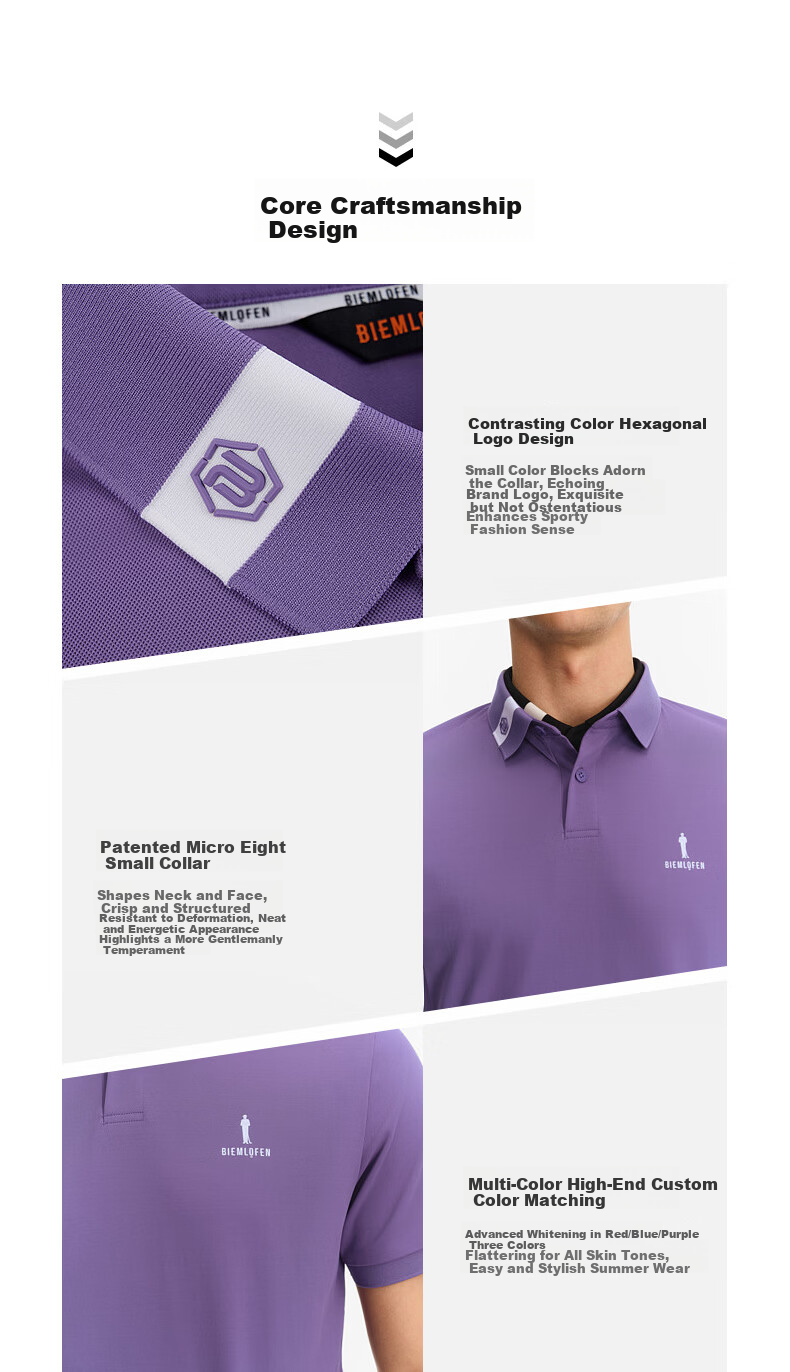 Biyinlefen Golf [Cooling Technology Fabric] 2026 Spring Summer New Men's Sports Casual Stretch Comfortable Skin-friendly Short Sleeve Polo Shirt 5