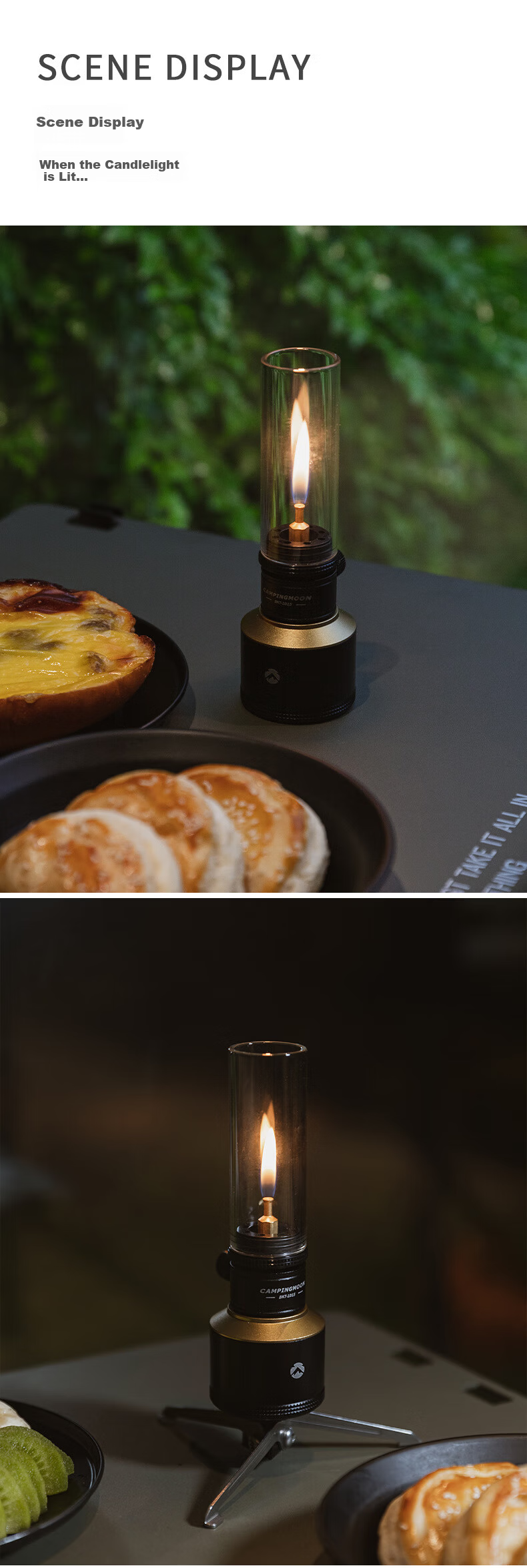 Keman Camping Atmosphere Gas Lantern Outdoor Lighting Candle Lamp Vintage Flat Gas Romantic Candlelight T-1 9