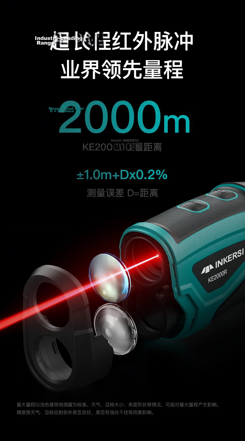 SNDWAY Eagle X Telescope Laser Rangefinder Outdoor Infrared High-Precision Measurement HD Red-Green Display KE1500 2