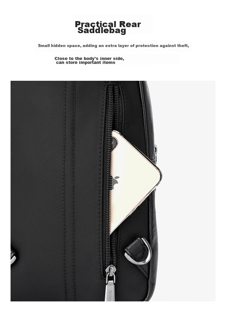 Goldlion Chest Bag, Multifunctional Men's Bag, Simple Crossbody Bag, Waist Pack, Travel Shoulder Bag, Small Backpack, Birthday Gift 11