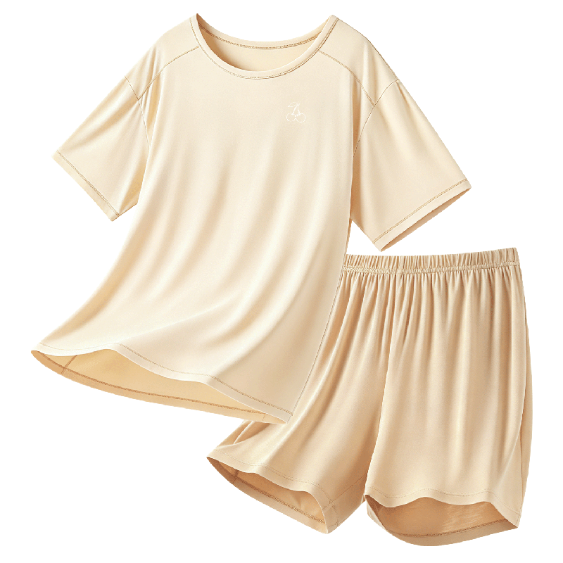 Miiow Girl Summer Short Sleeve and Shorts Pajama Set for Middle and High School Students Teen Girls Air Conditioning Homewear