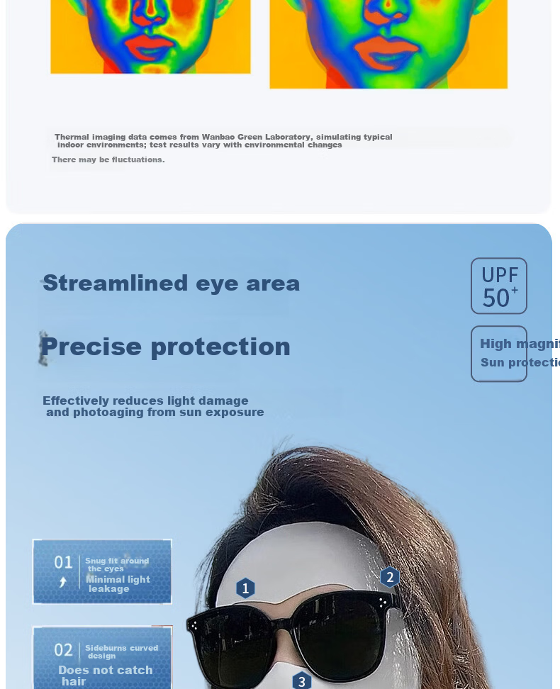 Langsha Sunscreen Face Mask Full Face Cover Outdoor Cycling Mask Ear-Hook UV Protection Loose 3D Extended Neck Guard Face Bikini 9