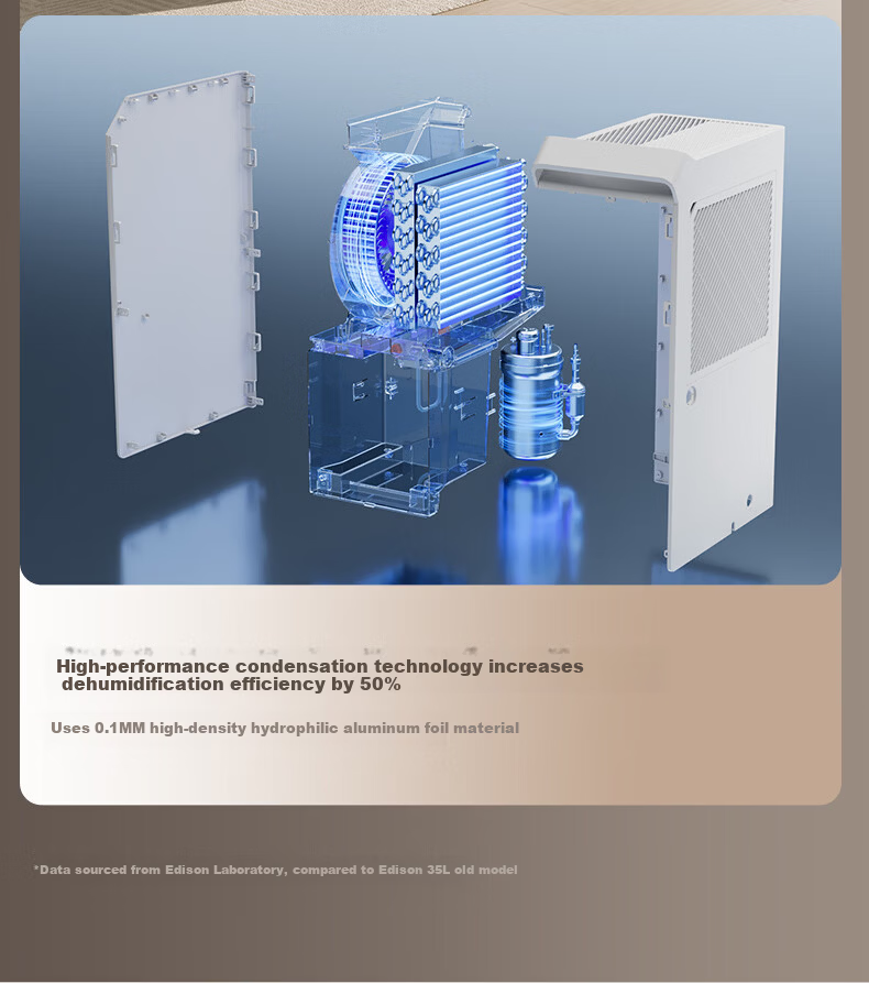 EDISON Dehumidifier, 35L Capacity, Suitable for 70-120㎡ Indoor Areas, Moisture-Proof, for Home And Industrial Use, Bedroom And Basement Drying Machine 11