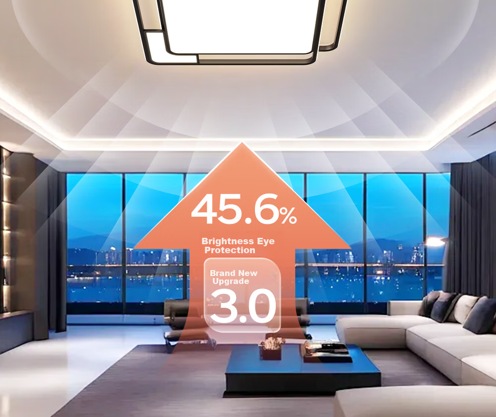 Kuka LED Ceiling Light Nordic Eye Protection Cree Lighting Living Room Bedroom 110cm - Smart [Installation Included] 14