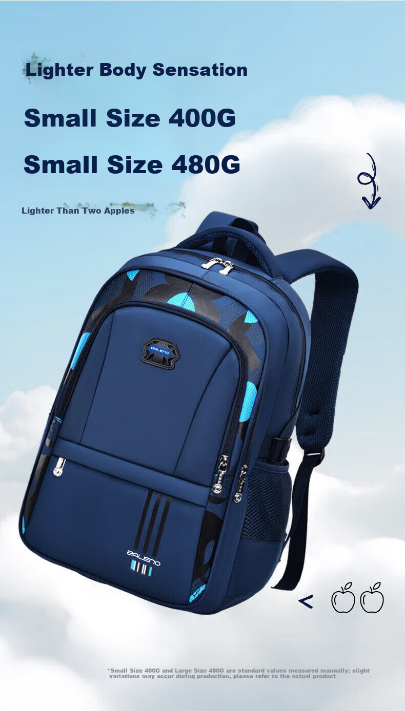 Baleno Primary School Backpack for Grades 1-3-6 Boys Large Capacity Pressure-Relief Ergonomic Lightweight Kids School Bag 2026 New Model 8