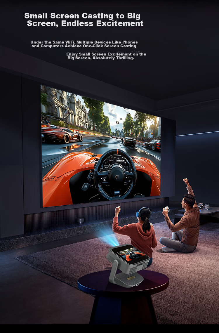 Dongying New A8Pro 10-inch Dual-Screen Touch True 1080P Cloud Gimbal Auto Focus Correction 4K Giant Screen Home Smart HD Projector Home Theater 13