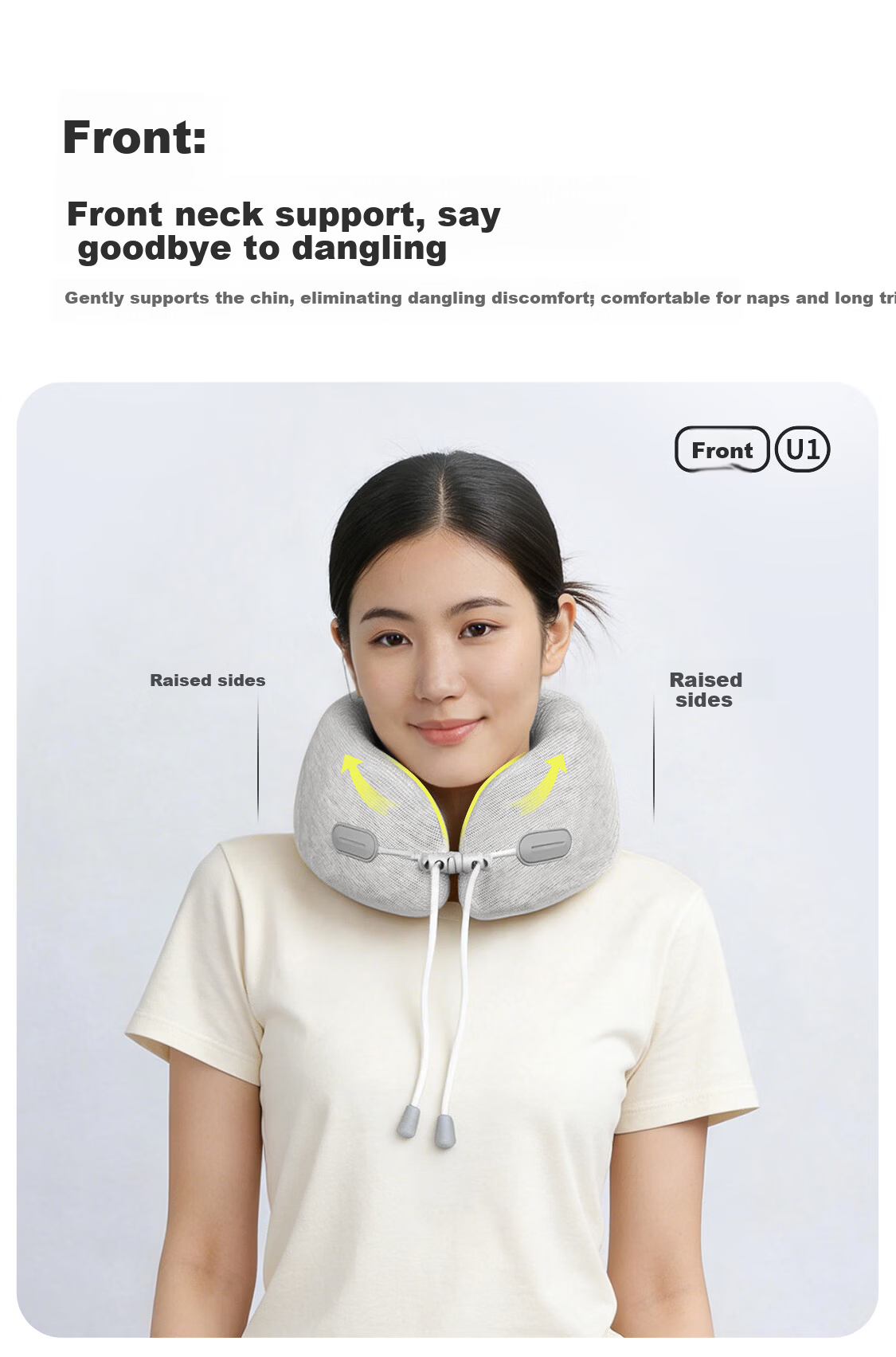 Bubble U-Shaped Neck Pillow Portable Neck Support Pillow Travel Neck Pillow for Airplane Long-Distance Trips Business Travel U-Shape Neck Cushion 5
