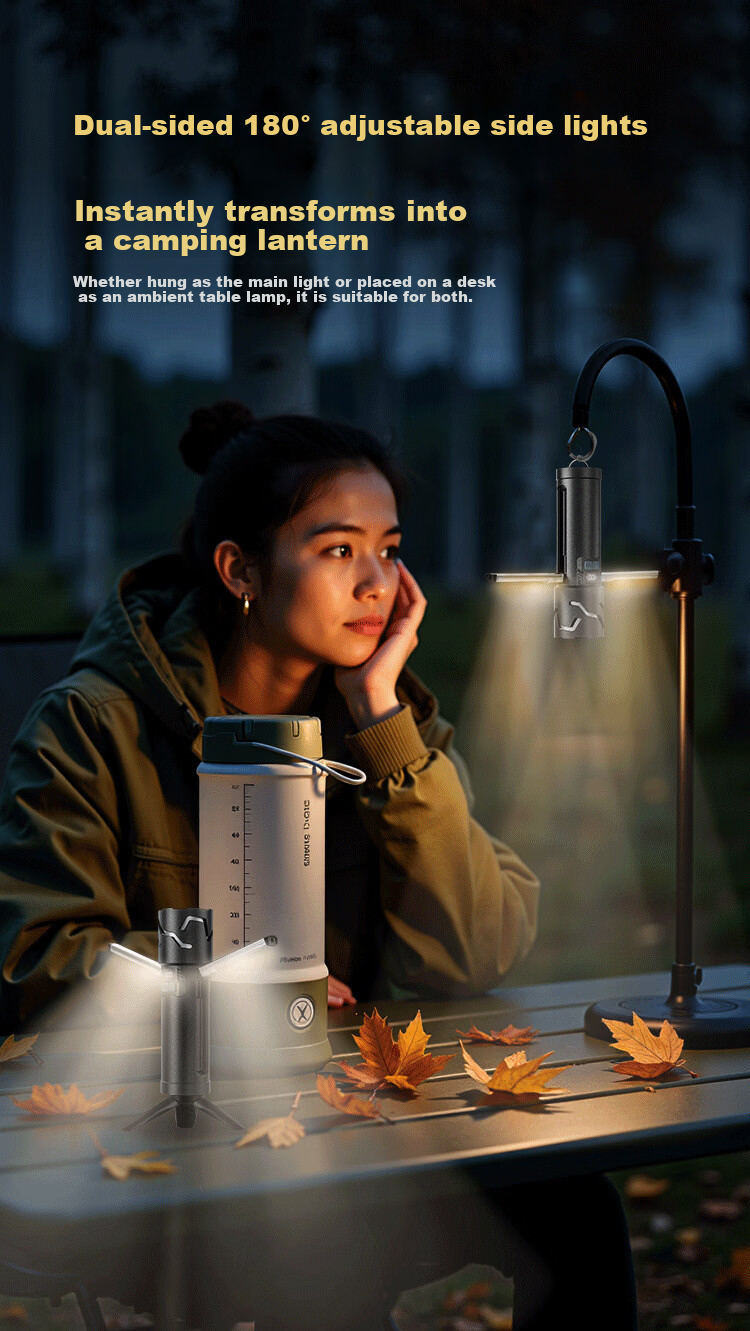 Cavalry Home Table Lamp Outdoor Camping Tent Light Aluminum Alloy Rechargeable Zoom White Laser Multifunctional Super Bright Flashlight 10