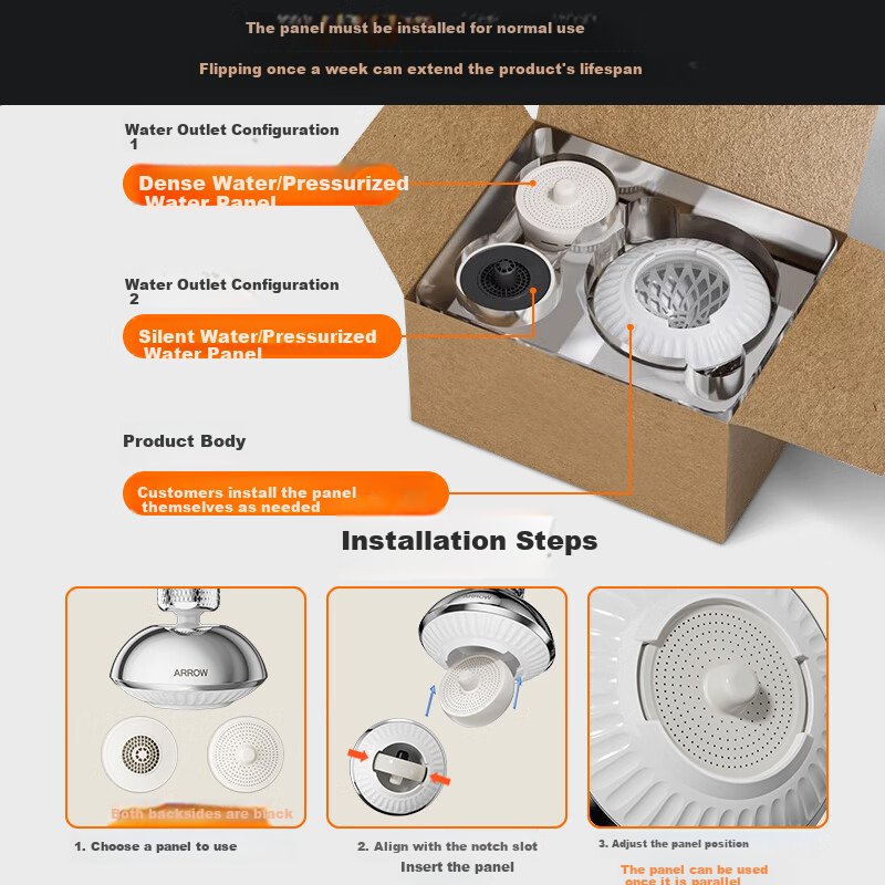 ARROW UFO Turbo Splash-Proof Multifunctional 360° Faucet Aerator Extender Dense Water Flow