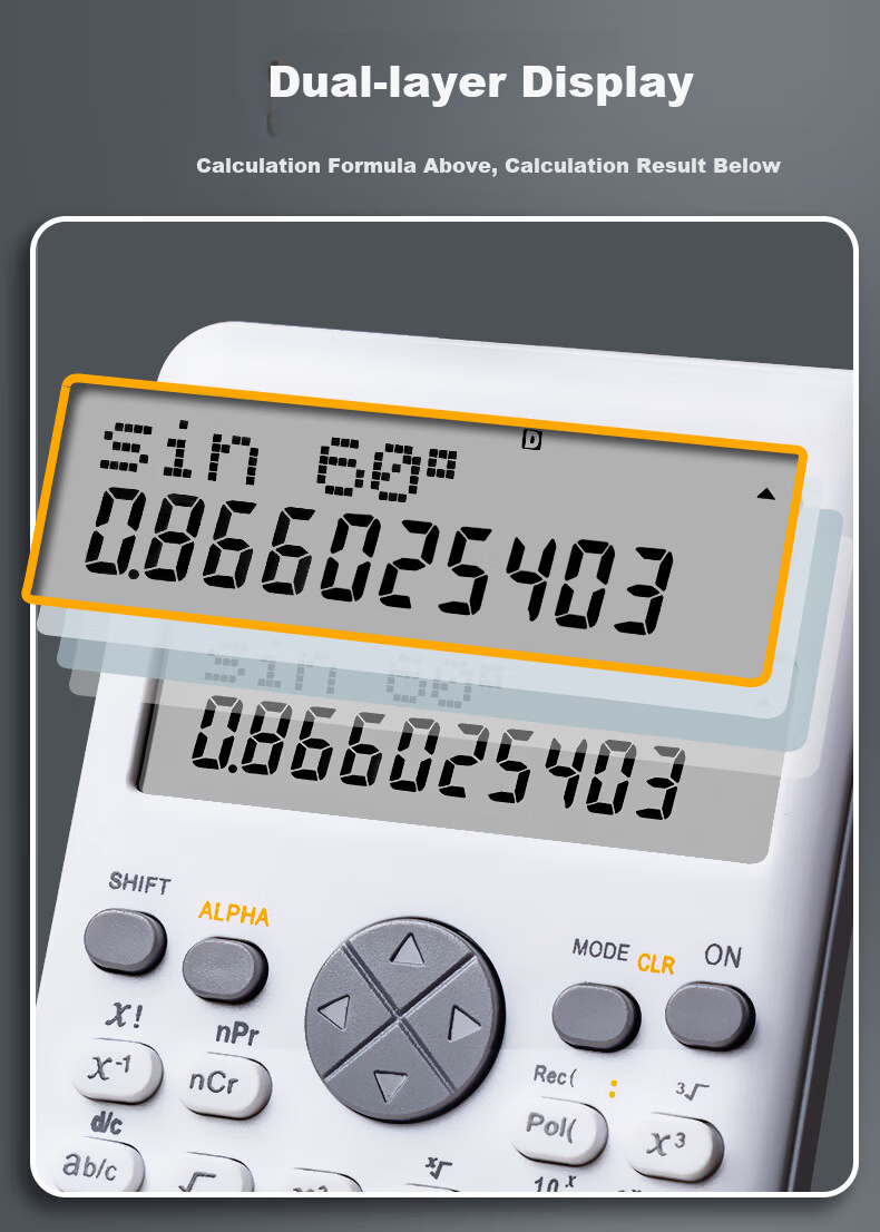 TRUECOLOR Scientific Calculator Multifunctional Financial Accounting Calculator for Students White Single Pack 7