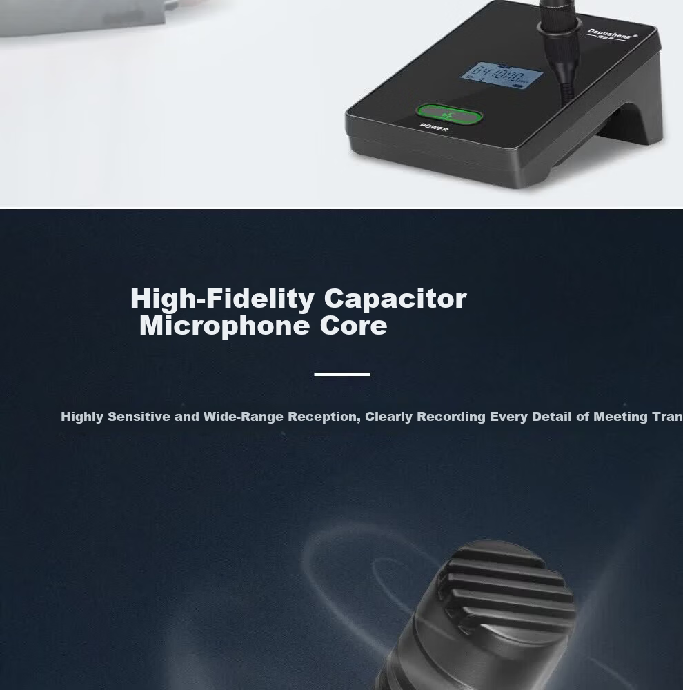 Depusheng DR666 Professional Wireless Microphone Dual Transmitter Karaoke Stage Performance KTV Singing School Speech Wedding Conference UHF Long-Distance Anti-Howling Microphone System 18