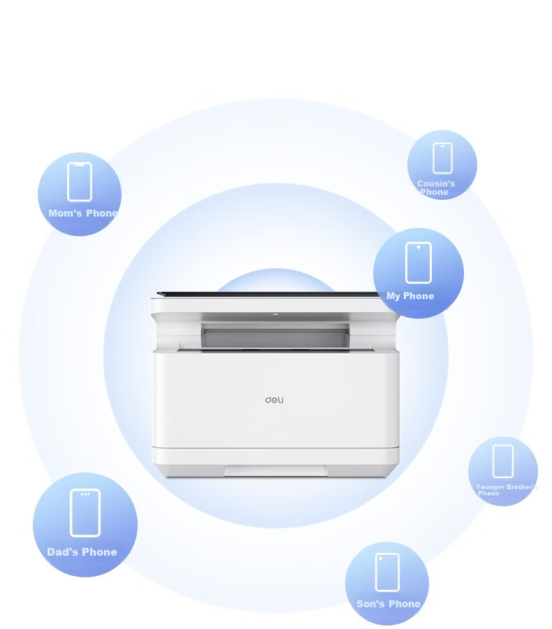 Deli AI All-in-One Home Printer Multifunction Printer Copy Scan Wireless Laser Printer Mobile Connection for Homework and Study Error Correction 14