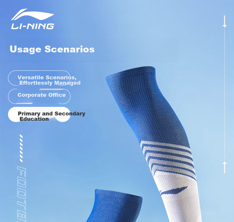Li-Ning Football Socks Long Tube Adult Children Thickened Towel Bottom Professional Training Competition Non-Slip Breathable Socks Black S 1