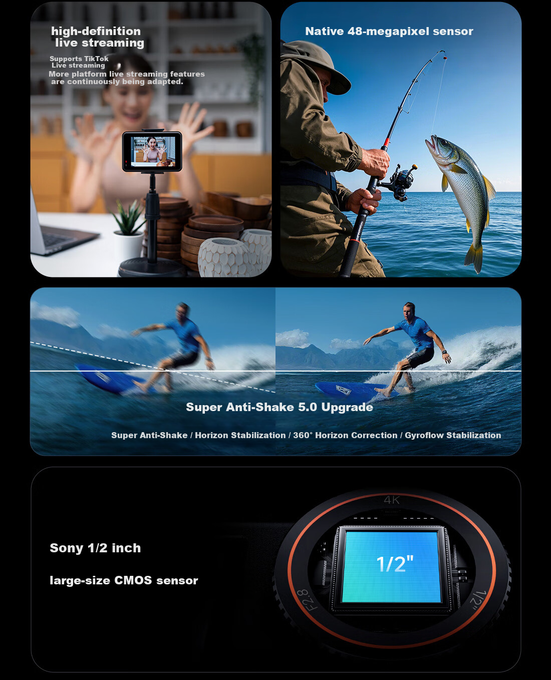 Xiaotu S7PRO 4K Sports Camera HiSilicon AI Super Stabilization Night Shooting Live Streaming Camera Official Standard Edition 6
