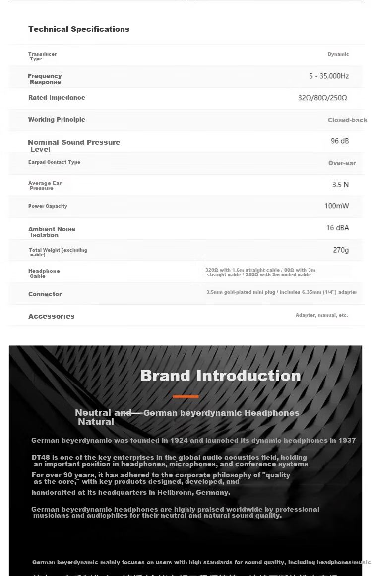 Beyerdynamic DT 700 PRO Over-Ear Closed-Back Studio Monitoring Headphones for Music and FPS Gaming [No Microphone] DT 770 PRO [32Ω] 11