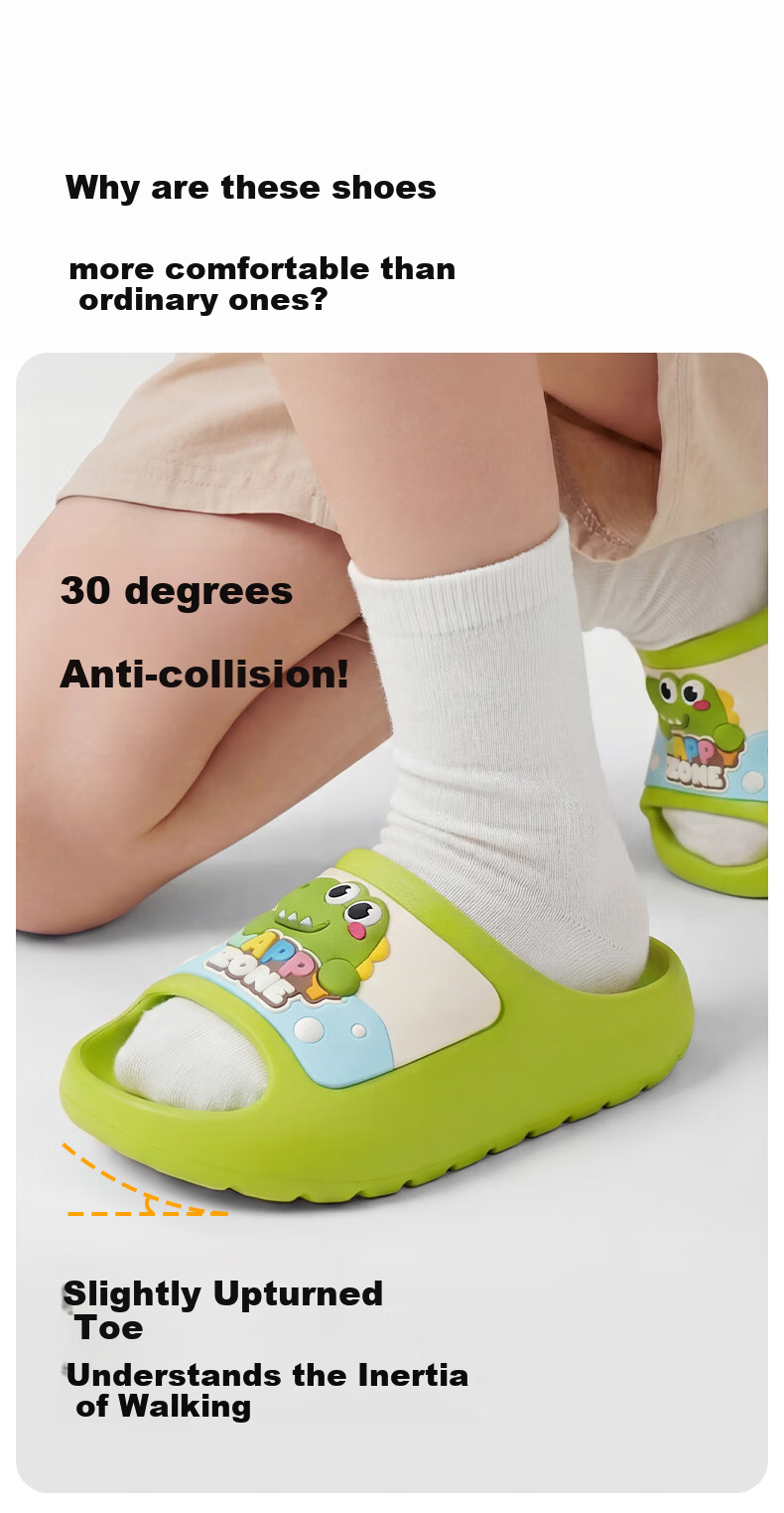 Puxi Summer Kids Cartoon Slippers Boys Girls Non-slip Soft Sole Home Cute Shark Maru Size 26-27 (180mm) 4