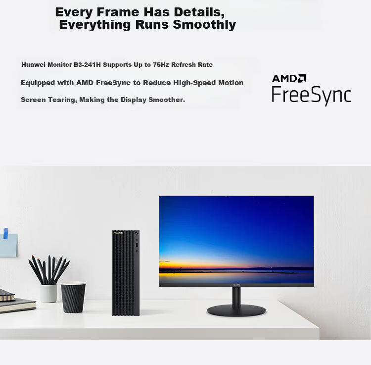 HUAWEI 27-inch 2K IPS Full-Screen 100Hz Low Blue Light DP+HDMI Input Rotatable Adjustable Computer Monitor M272Q XSN 6