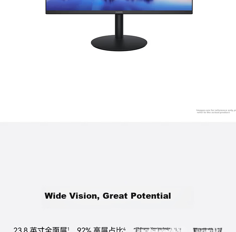 HUAWEI 27-inch 2K IPS Full-Screen 100Hz Low Blue Light DP+HDMI Input Rotatable Adjustable Computer Monitor M272Q XSN 2