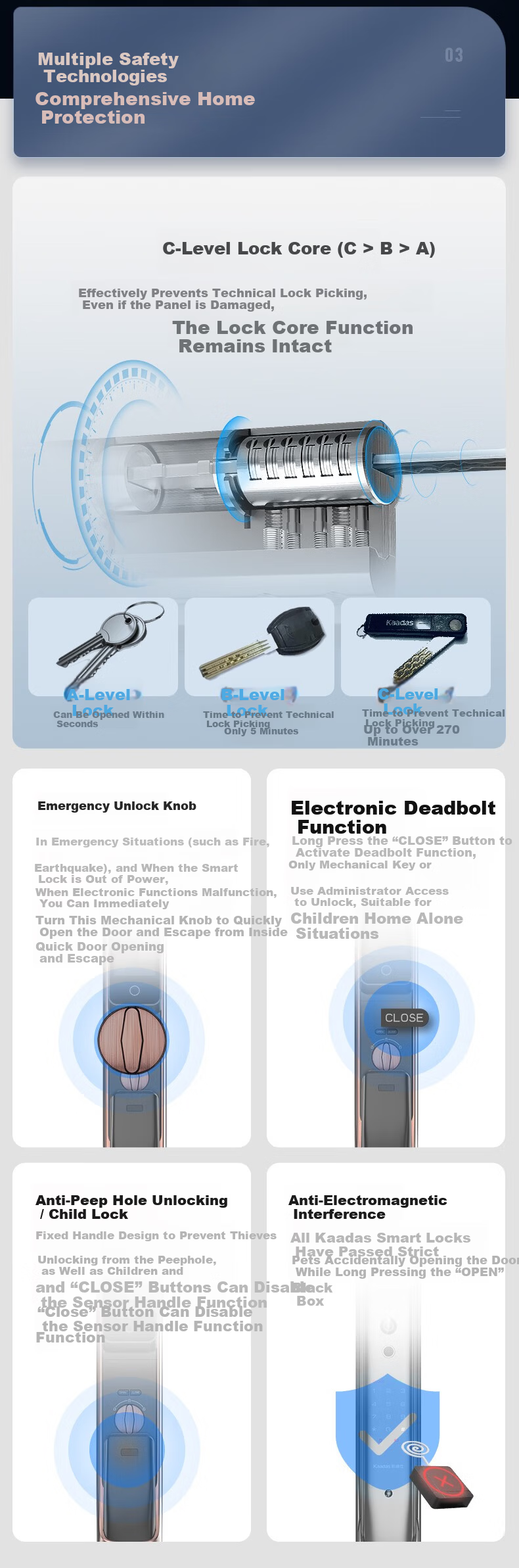 KAADAS Smart Door Lock Fingerprint Electronic Lock Sentinel Smart Peephole Lock Genesis K20 Pro Red Copper 13