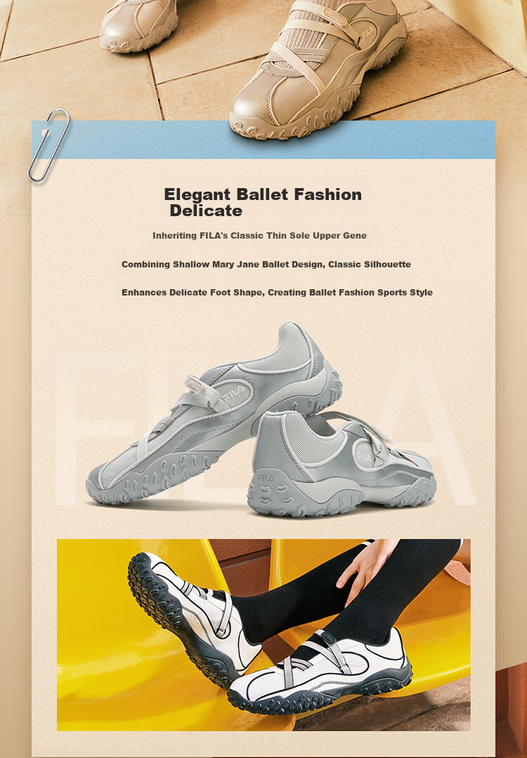 FILA Official PEBBLE SANDAL Retro Women's Ballet Casual Sandals 3
